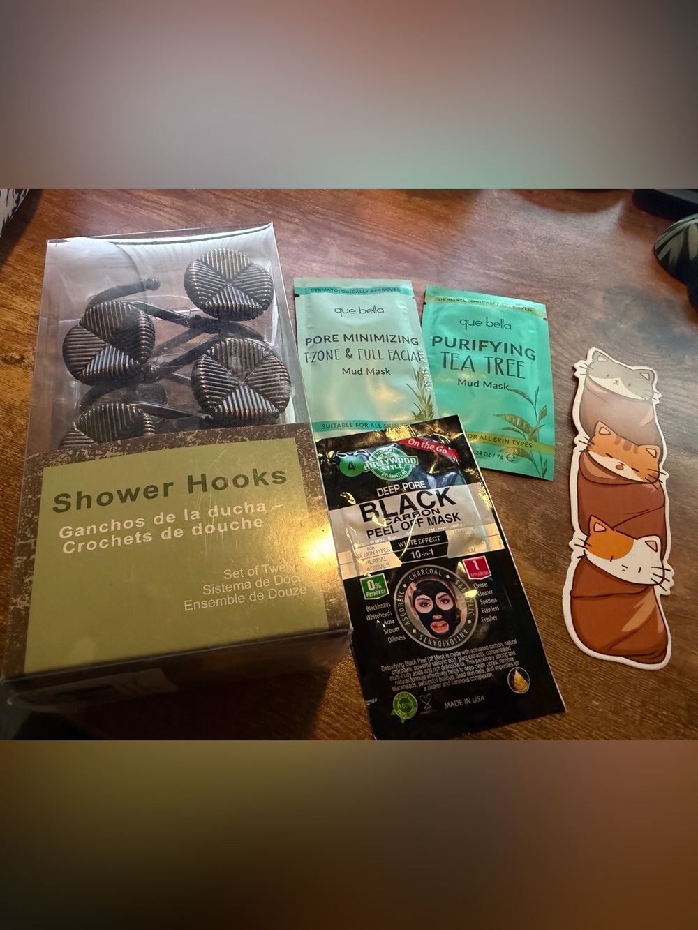 Shower Hooks and various mask samples